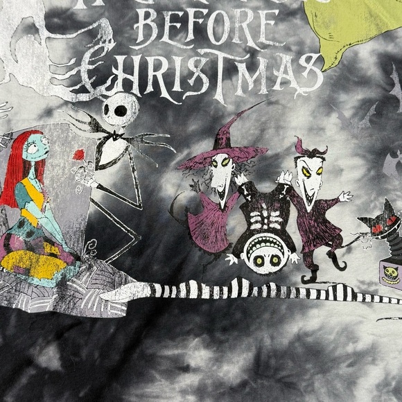 The Nightmare Before Christmas Jack and Sally Tie Dye Woman’s Shirt X-Large - Picture 6 of 8